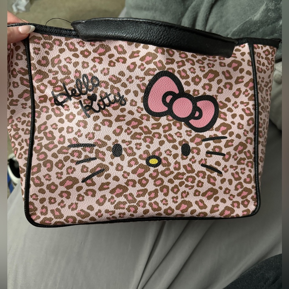 Hello Kitty Pink Leopard Print Tote Bag